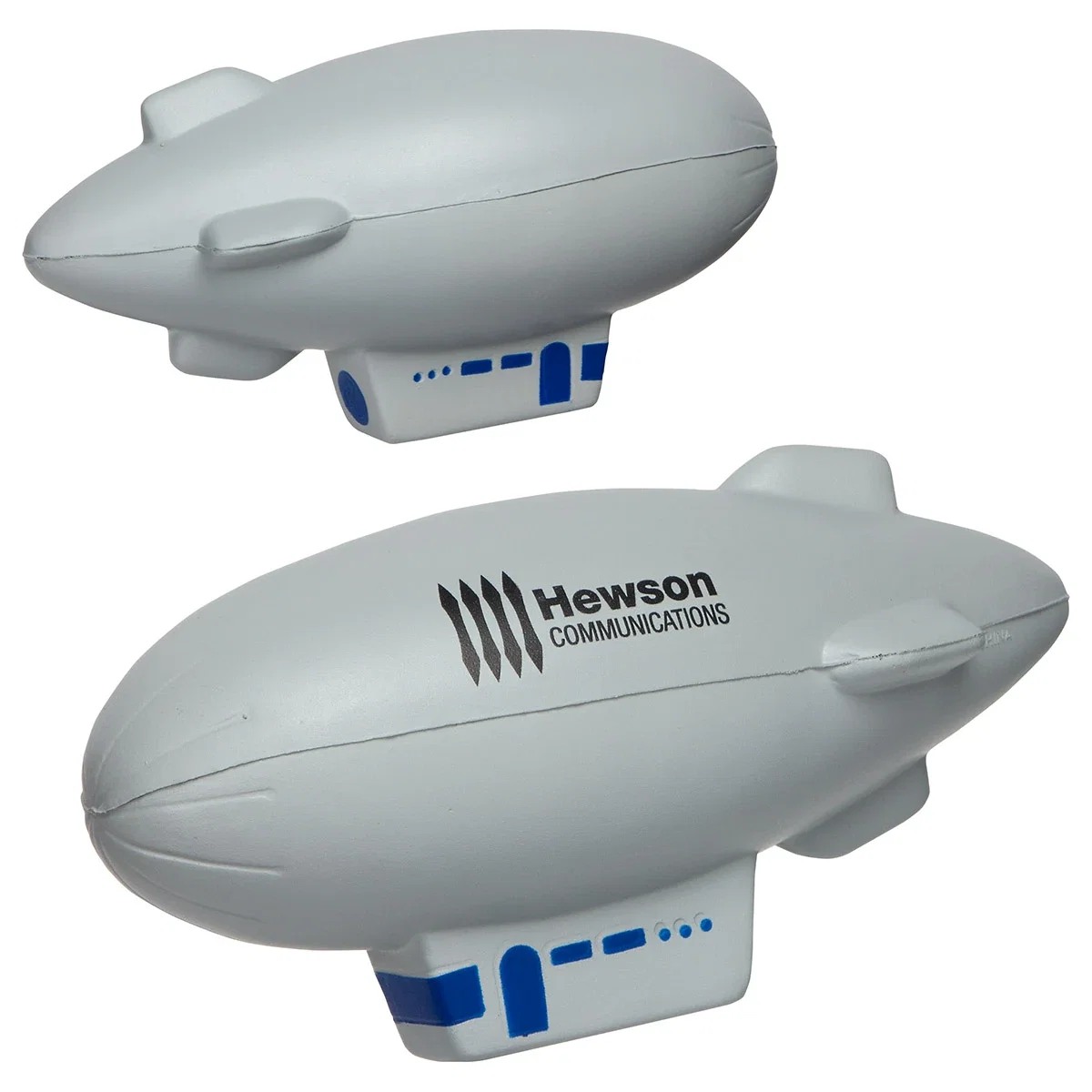 Blimp shaped stress reliever, 4-3/8 x 1-5/8 x 2-1/4 inches