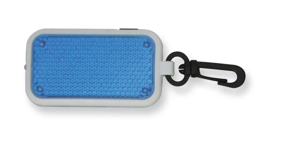 Blink-Strobe Clip-On Safety Light. Plastic clip-on safety light with blink and strobe modes for runners and cyclists, view 2