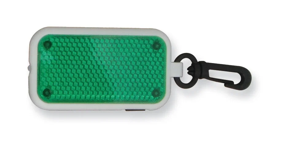 Blink-Strobe Clip-On Safety Light. Plastic clip-on safety light with blink and strobe modes for runners and cyclists, view 3