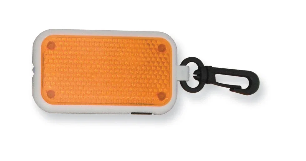 Blink-Strobe Clip-On Safety Light. Plastic clip-on safety light with blink and strobe modes for runners and cyclists, view 4