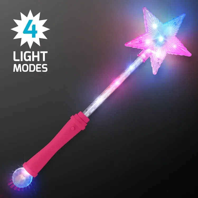 Blinky Super Star Wands, Opaque Pink Handle — view 2