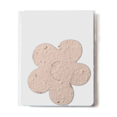 Plantable card measuring three by four inches