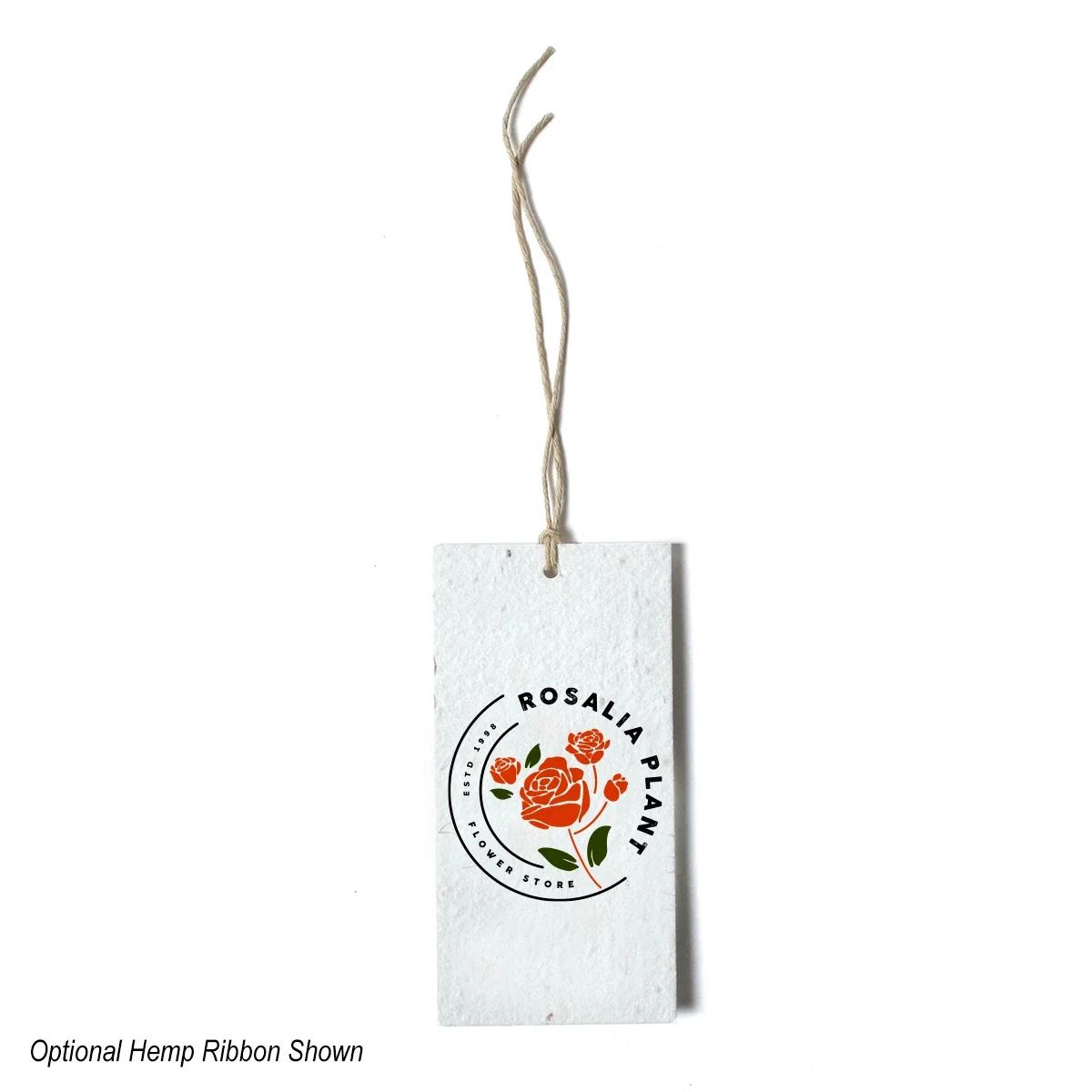 Blank white tag ready for a printed message