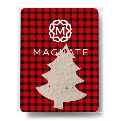 Green version of the tree cutout gift card
