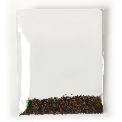 Front of the packet sized three by four inches