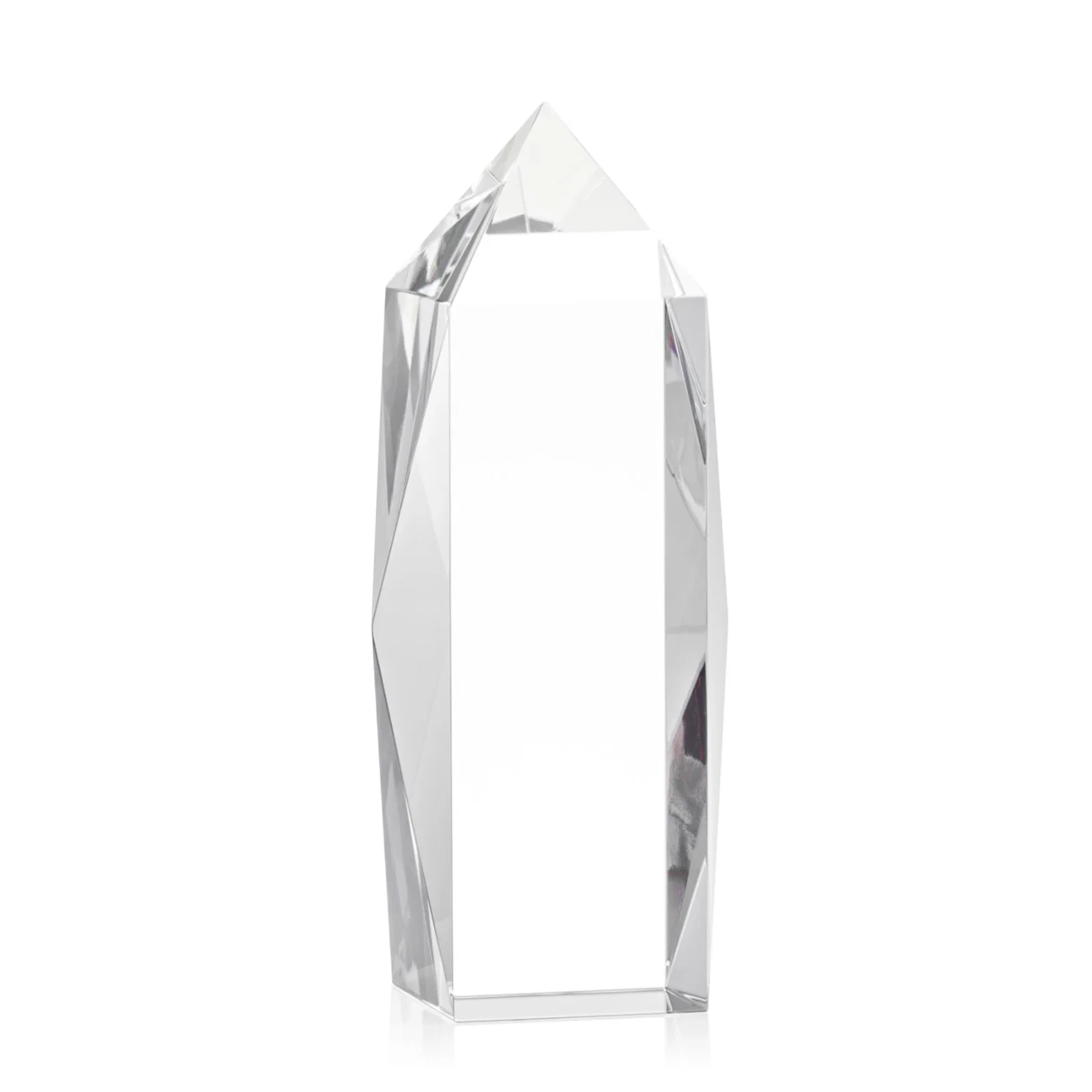 Personalized Freestanding Beveled Optical Crystal Obelisk Award, awards for service anniversary gifts