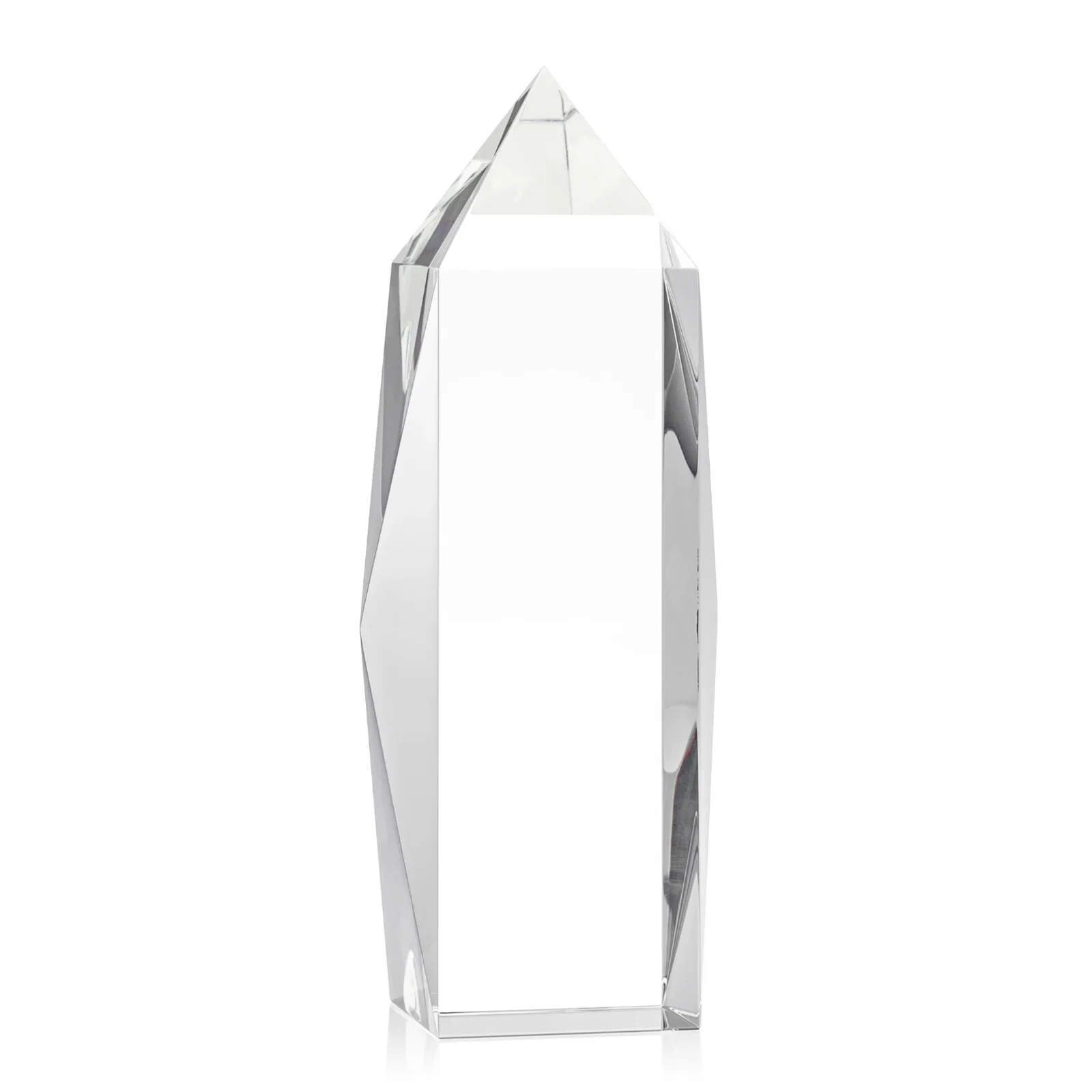 Personalized Freestanding Beveled Optical Crystal Obelisk Award, awards for sales achievement awards