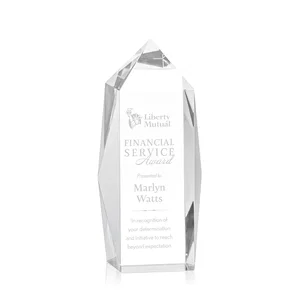 Freestanding Beveled Optical Crystal Obelisk Award
