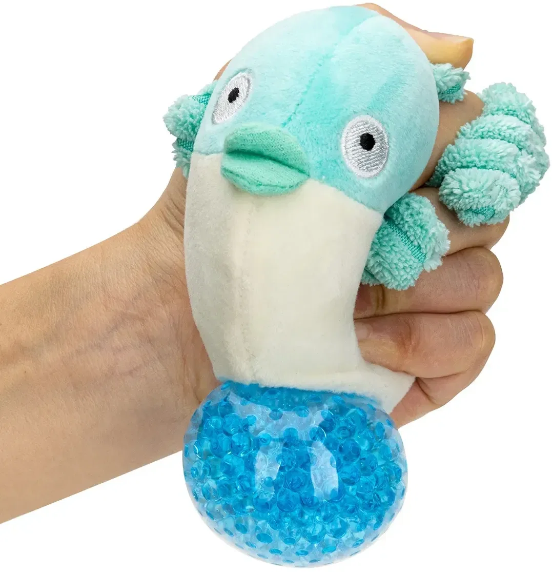 Blowfish Plush Stress Buster in use