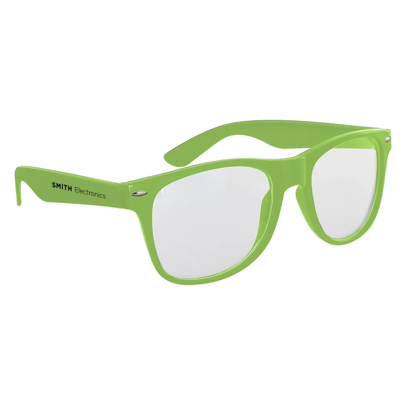 Rear view of the eyewear with arms open for wear