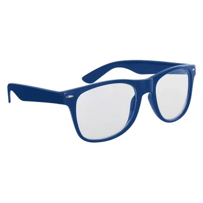 Folded pair resting flat with the arms crossed over both lenses