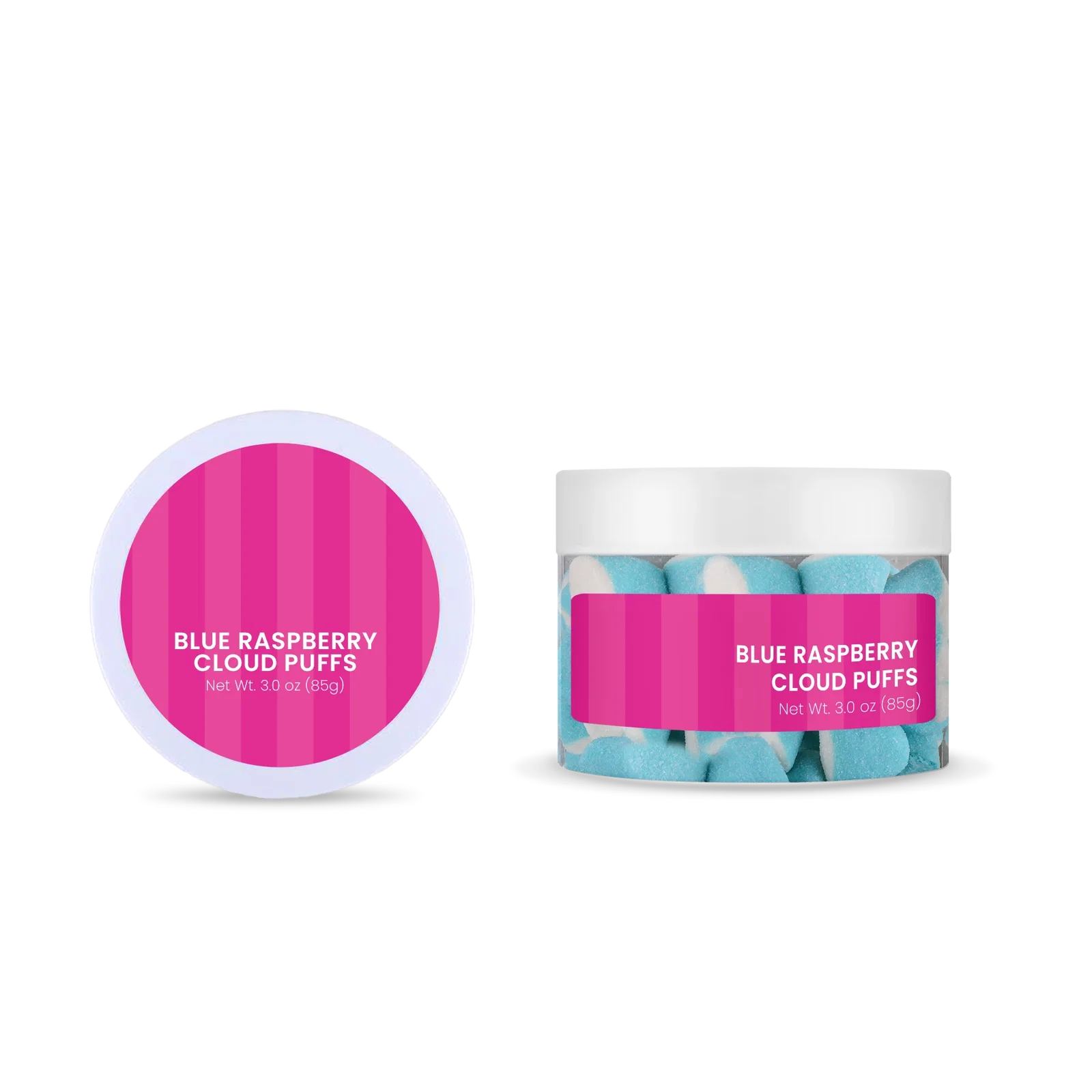 Blue Raspberry Cloud Puffs in a Jar — view 3