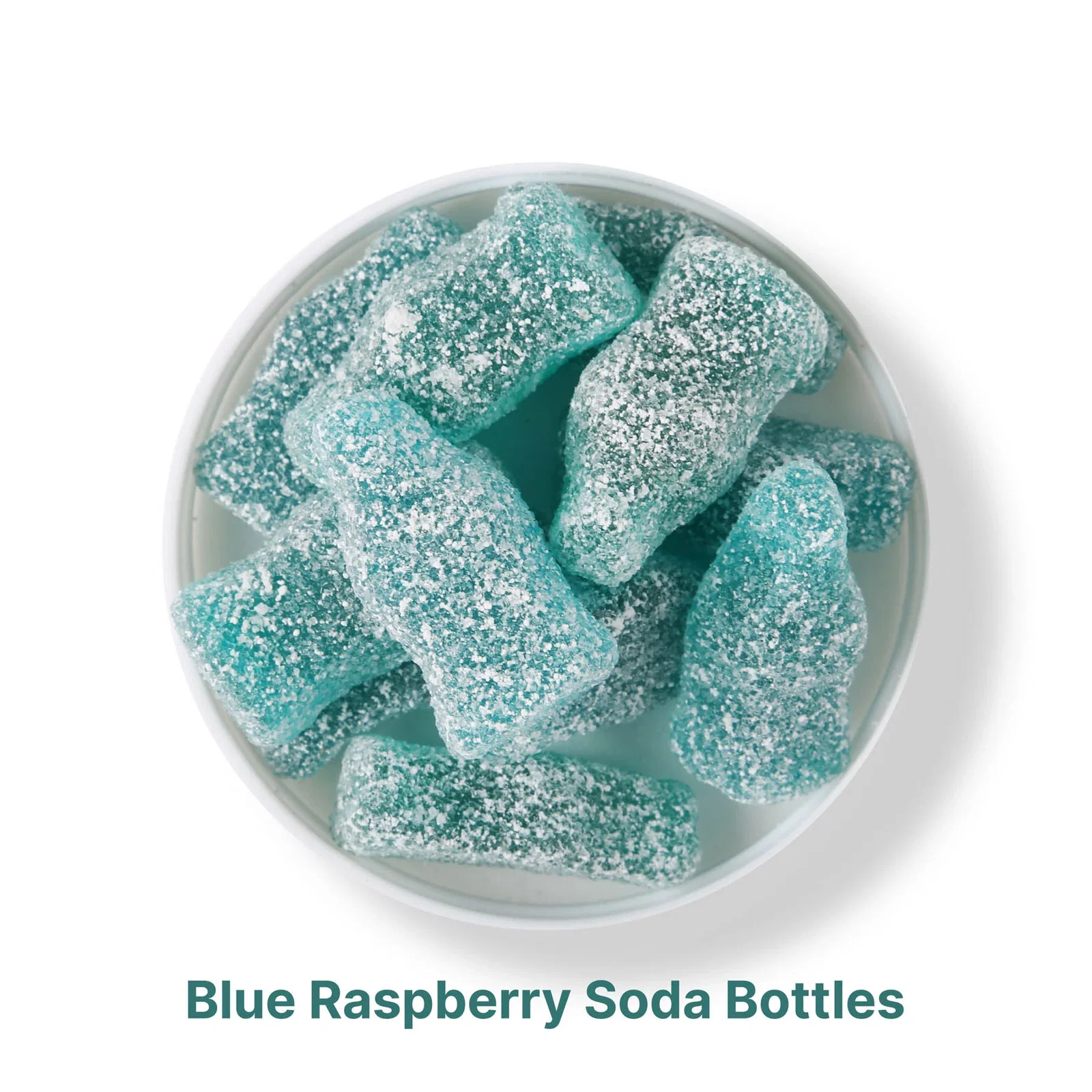 Blue Raspberry Gummie Soda Bottles in a Jar — view 4
