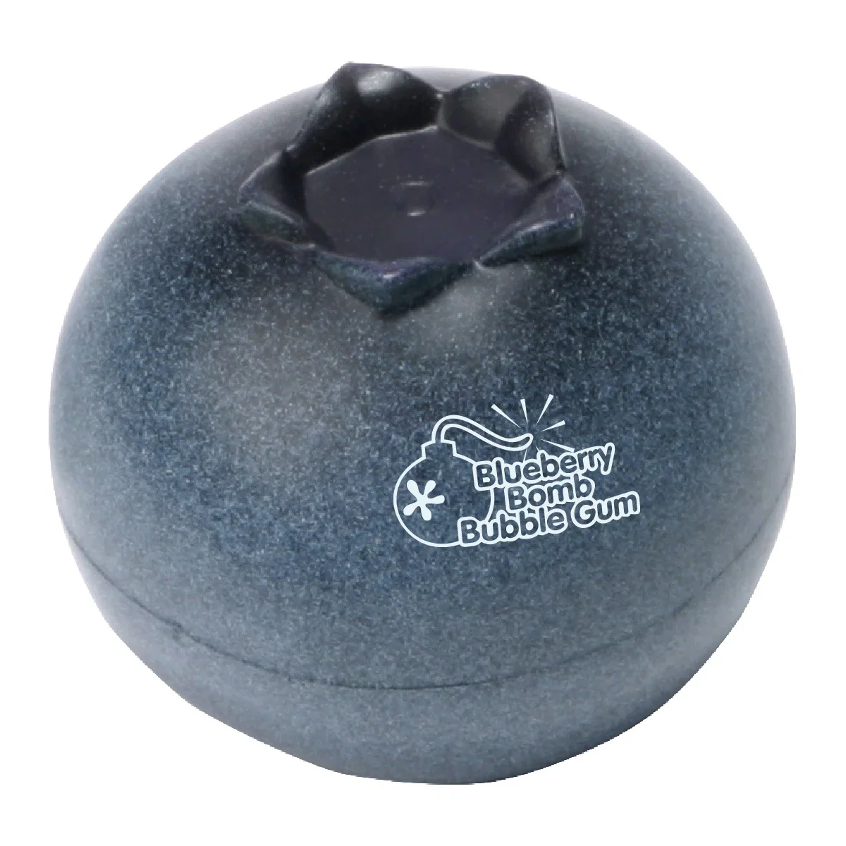 Blueberry shaped polyurethane stress reliever with pad-printed front and back imprints