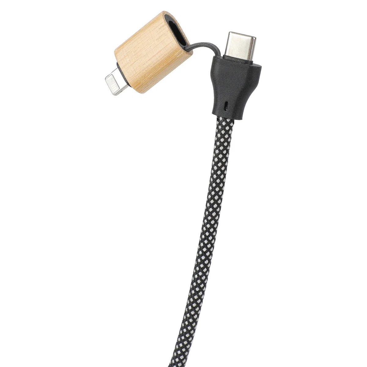 Bolt 4-in-1 Charging & Data Cable coiled, showing the 39-inch length of the promotional cable