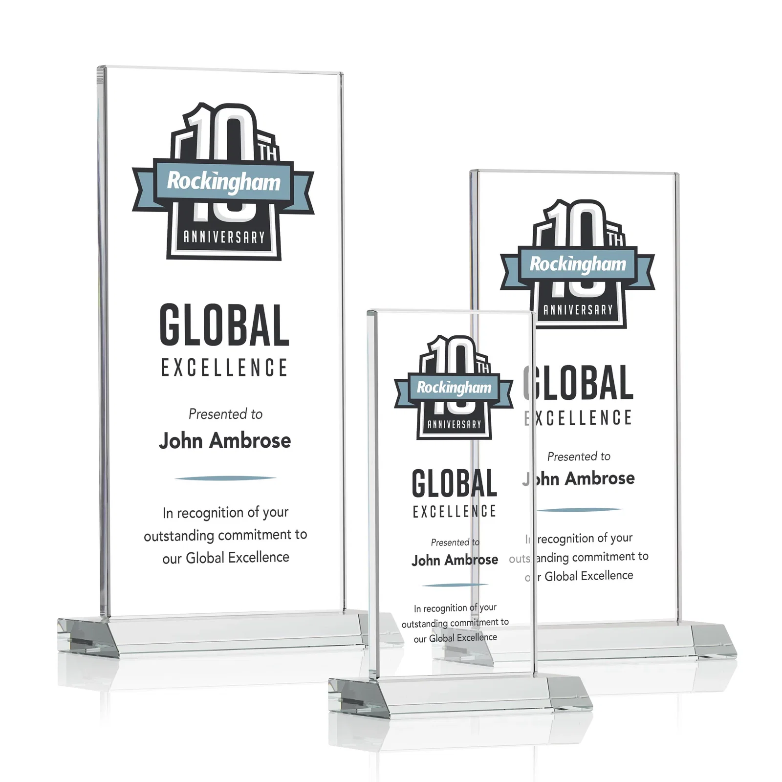 Promotional Starfire Crystal Upright Award on Mitered Base, awards for safety achievement programs