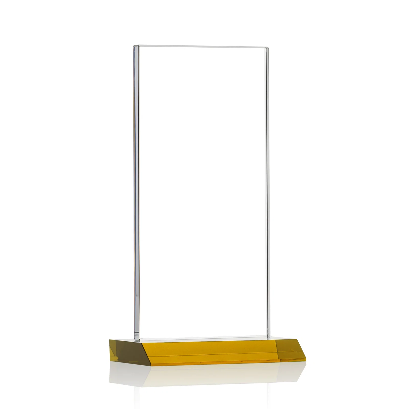 Customized Starfire Crystal Upright Award on Mitered Base, awards for safety achievement programs