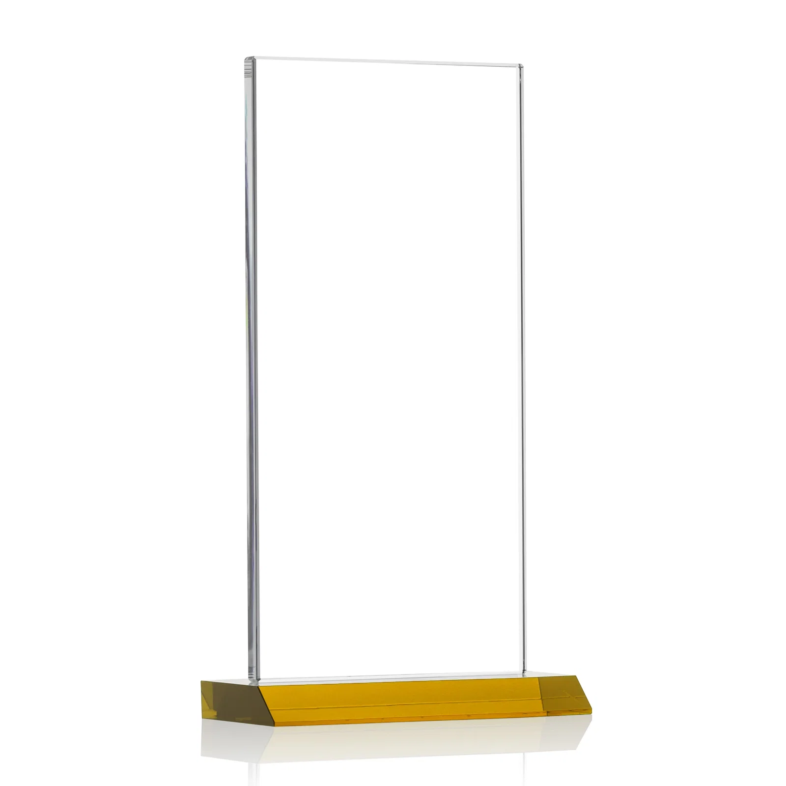 Customized Starfire Crystal Upright Award on Mitered Base, awards for volunteer appreciation