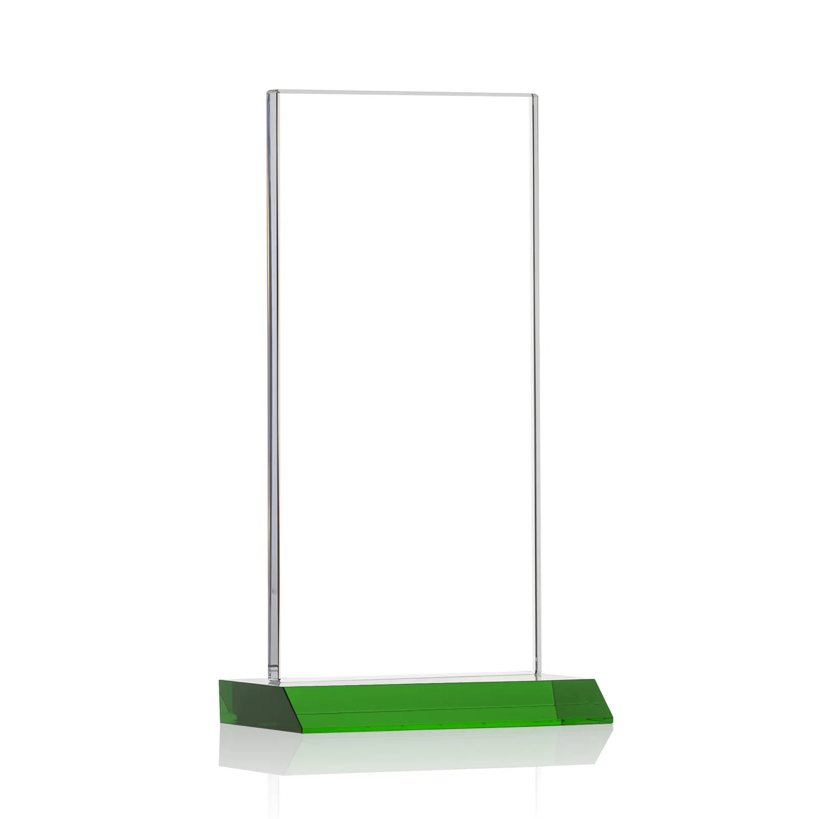 Customized Starfire Crystal Upright Award on Mitered Base, awards for company anniversary events