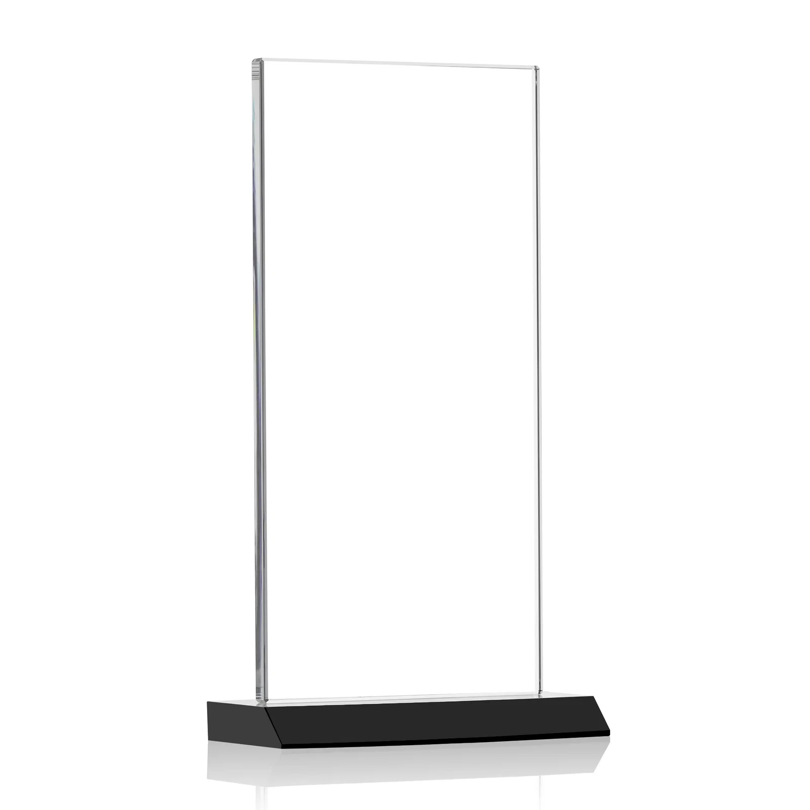 Custom engraved Starfire Crystal Upright Award on Mitered Base, awards for sales achievement awards