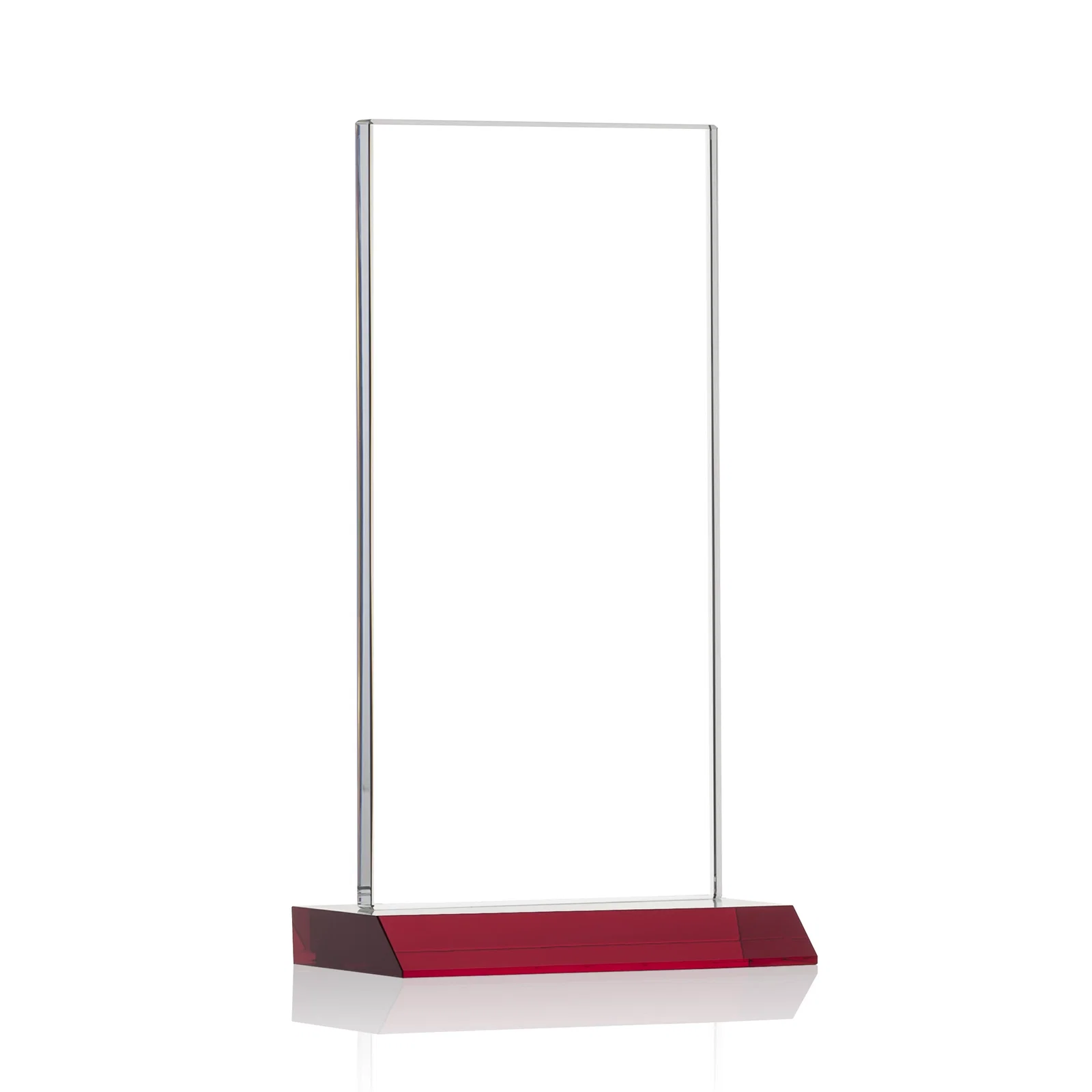 Custom engraved Starfire Crystal Upright Award on Mitered Base, awards for safety achievement programs