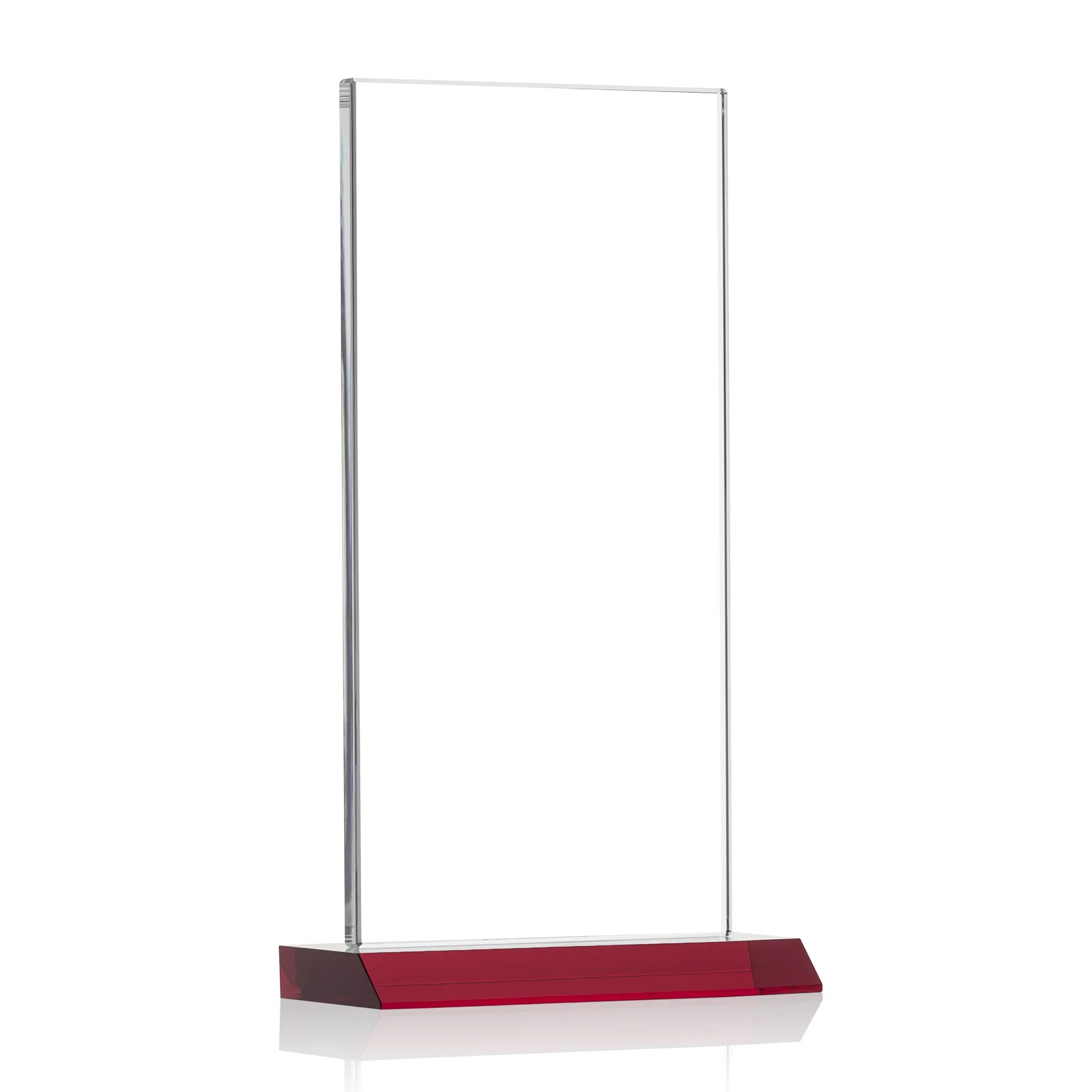 Custom engraved Starfire Crystal Upright Award on Mitered Base, awards for volunteer appreciation