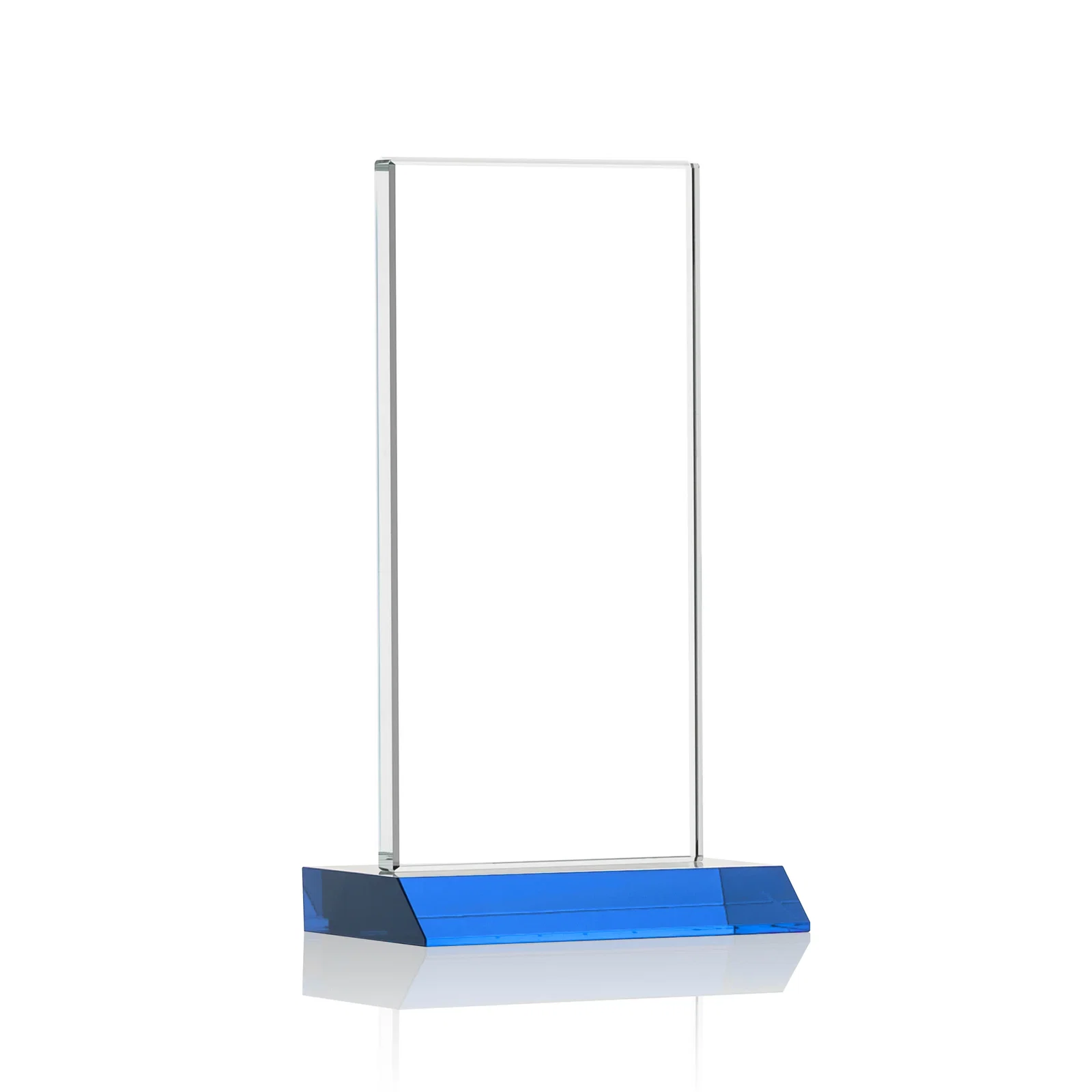 Custom engraved Starfire Crystal Upright Award on Mitered Base, awards for dealer and partner awards