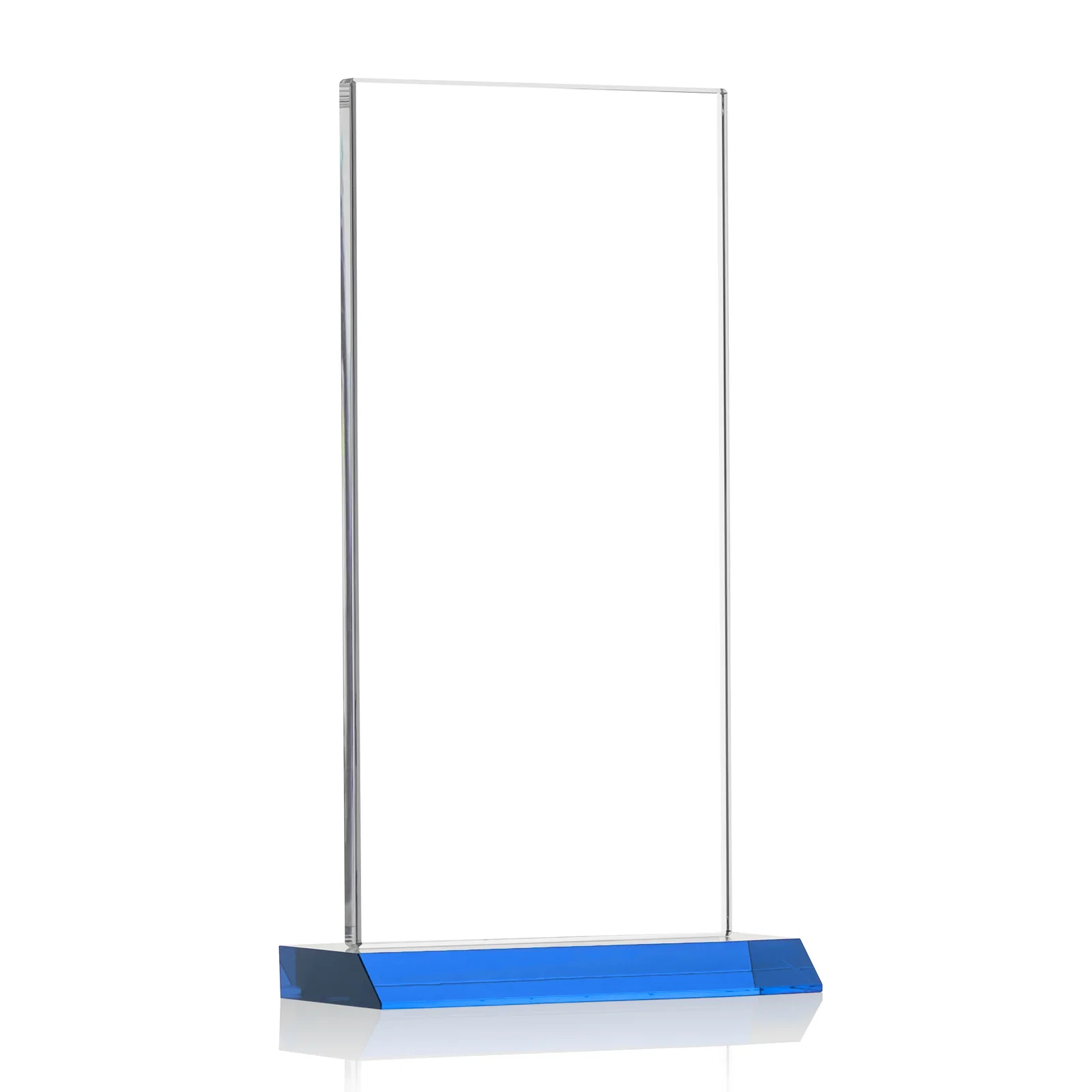 Custom Starfire Crystal Upright Award on Mitered Base, awards, with your logo for employee recognition