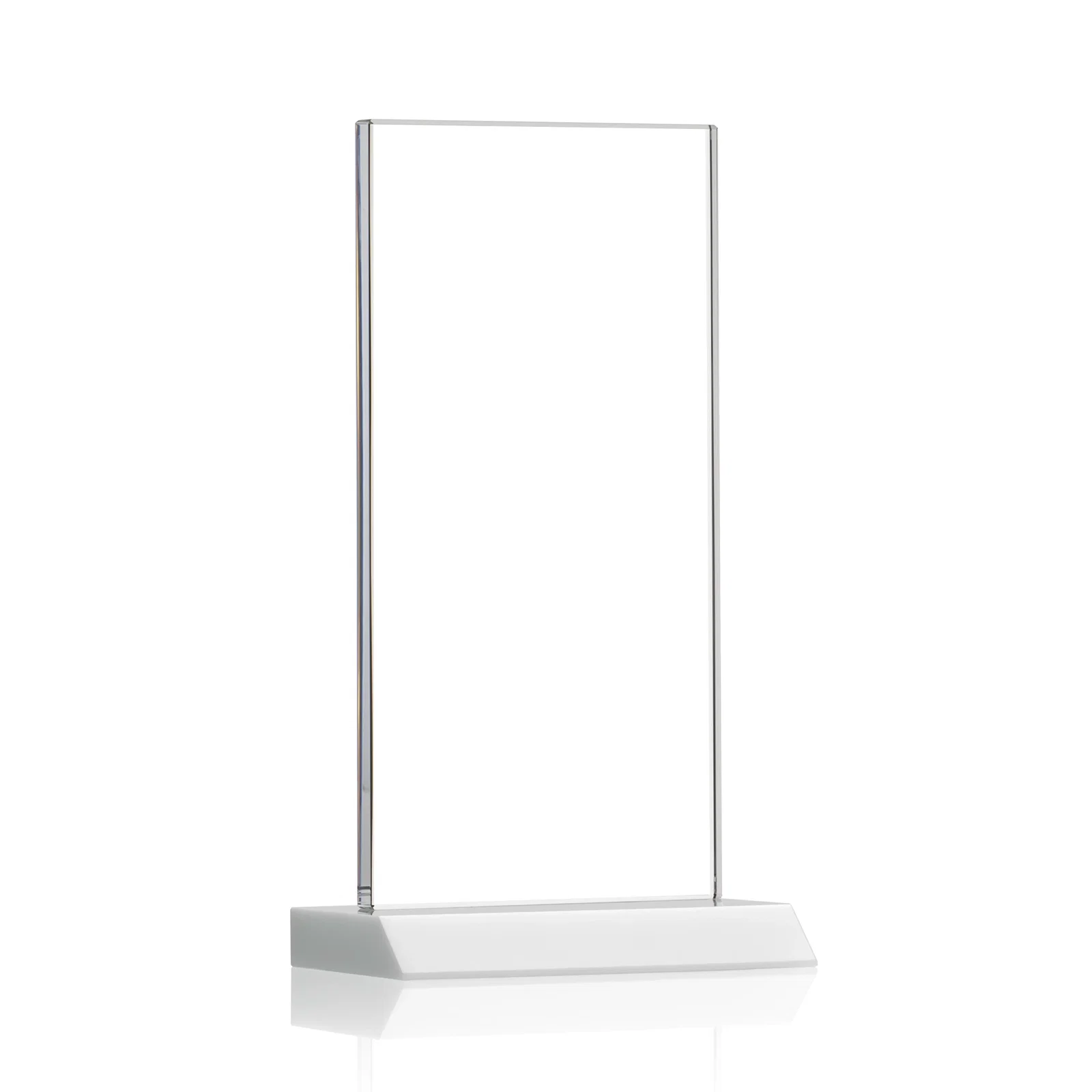 Custom Starfire Crystal Upright Award on Mitered Base, awards, with your logo for service anniversary gifts