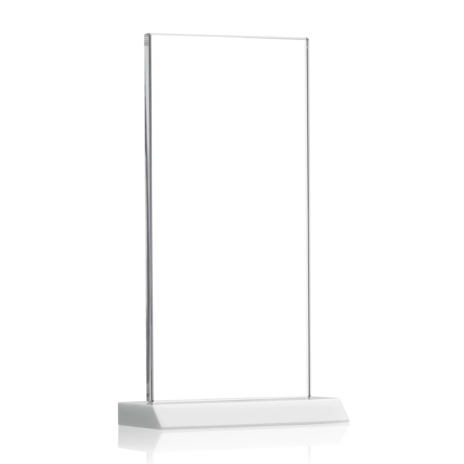 Custom Starfire Crystal Upright Award on Mitered Base, awards, with your logo for sales achievement awards