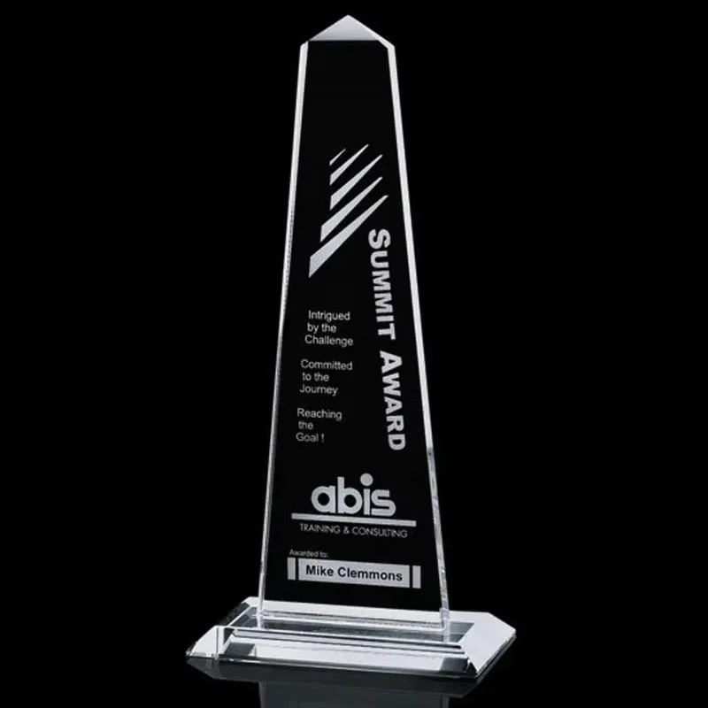 Custom Bonaire Obelisk Promotional Award — view 2