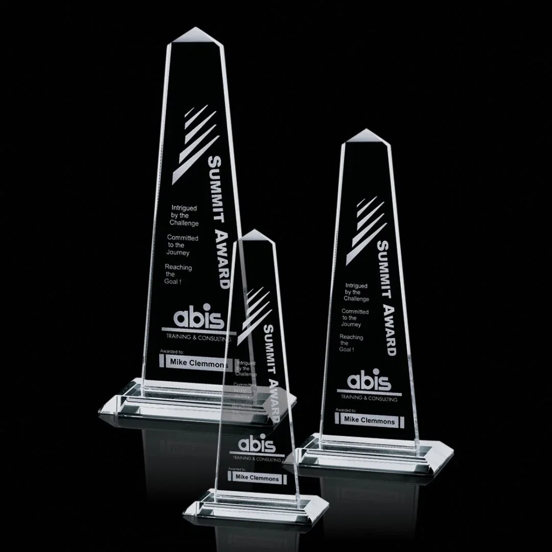 Custom Bonaire Obelisk Promotional Award — view 3