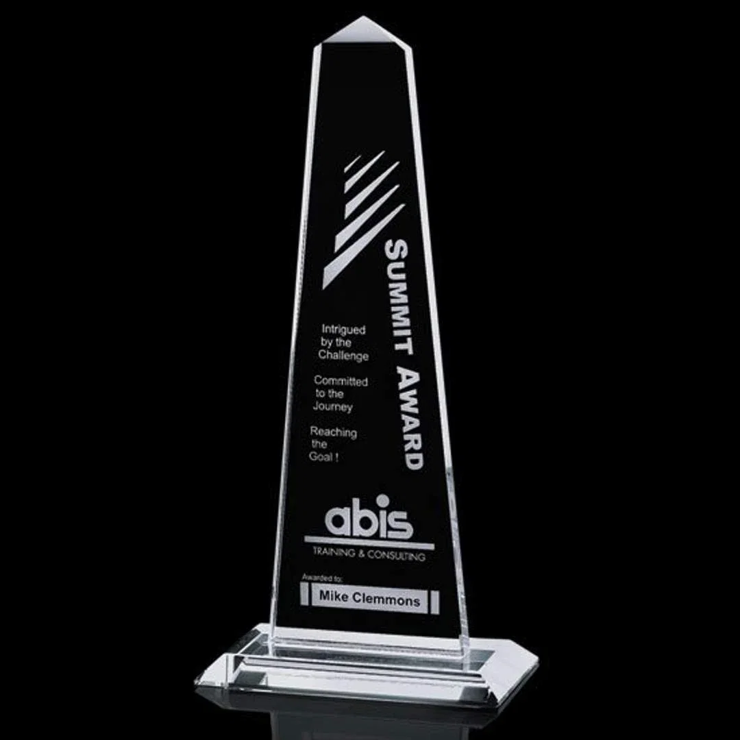 Custom Bonaire Obelisk Promotional Award — view 4