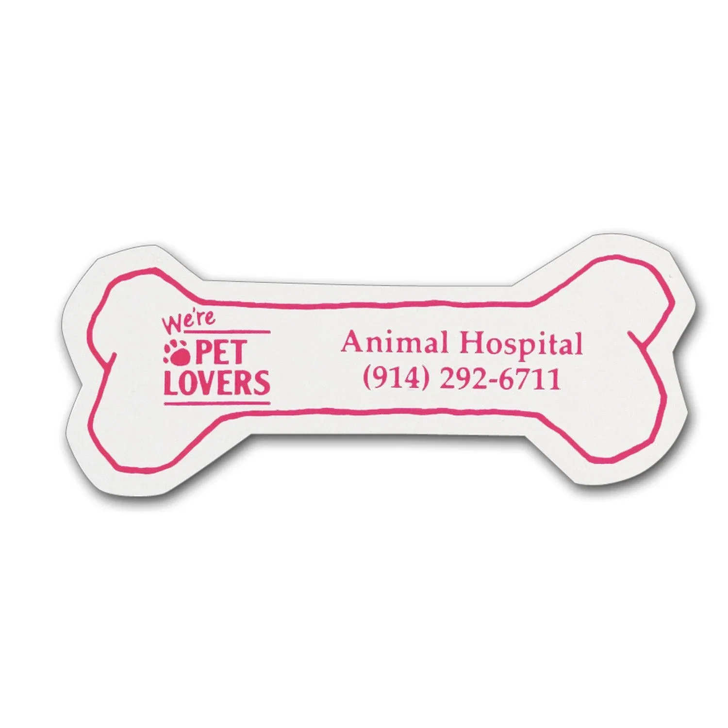 Dog Bone Shaped Full Color Magnet — view 2