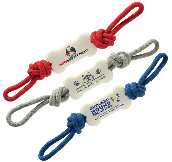 Imprinted Bone Pull N Tug Dog Toy