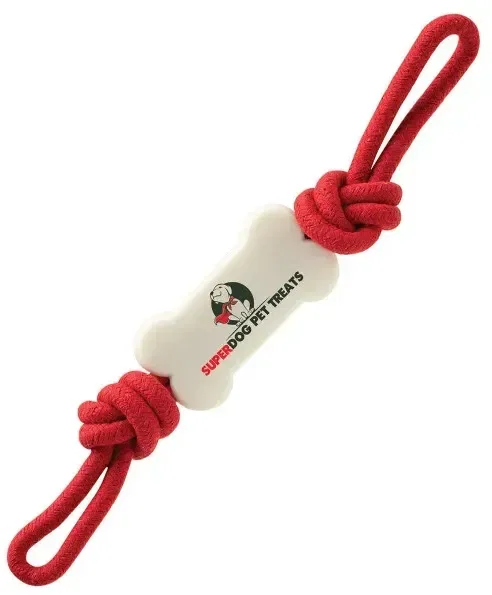 Imprinted Bone Pull N Tug Dog Toy — view 3