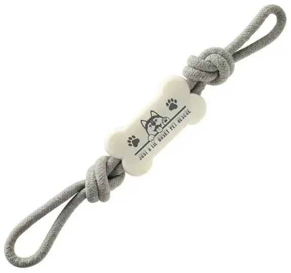 Imprinted Bone Pull N Tug Dog Toy — view 4