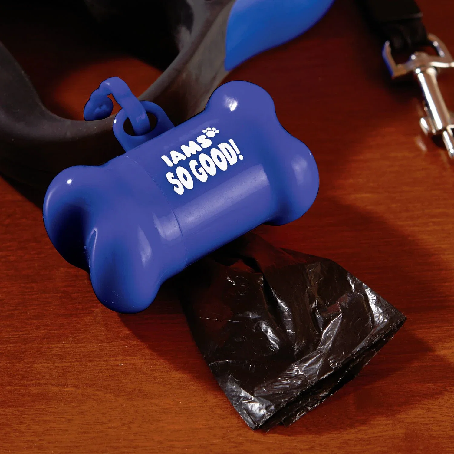 Imprinted Bone Shaped Dog Bag Holder — Blue — view 2