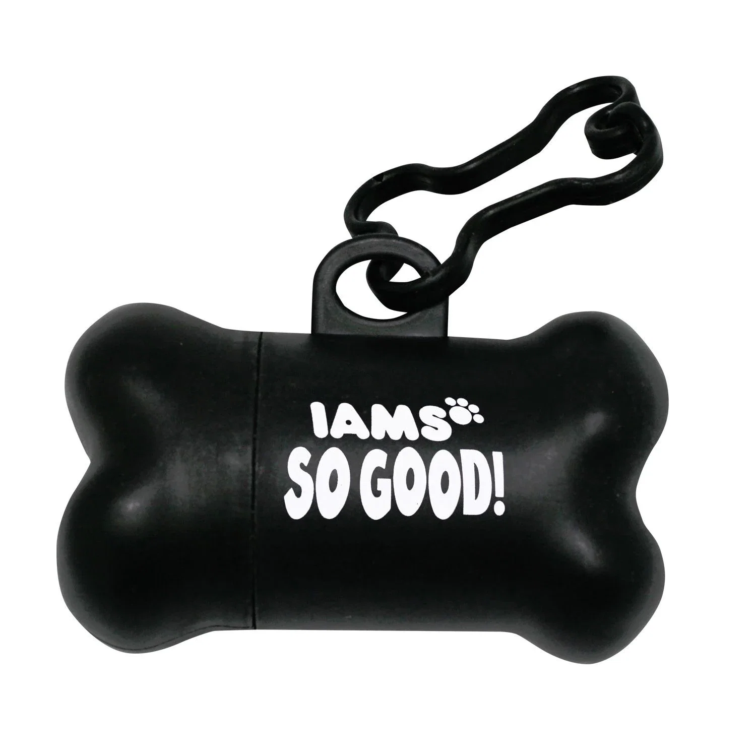 Imprinted Bone Shaped Dog Bag Holder — Black — view 3