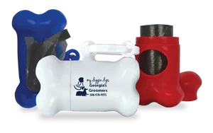 Bone-Shaped Leash-Clip Bag Dispenser