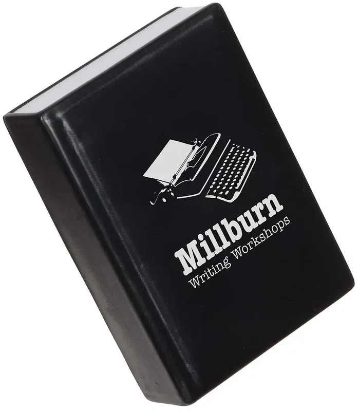 Custom Book Stress Reliever, branded book-shaped squeeze toy with logo print for schools and libraries
