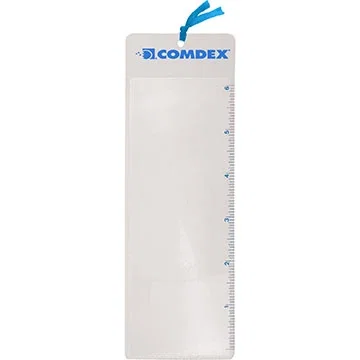 Bookmark Sheet Magnifier with Ruler, 3x Fresnel lens and 6 inch ruler, front view