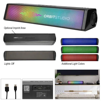 Soundbar speaker stretching fifteen inches across in black