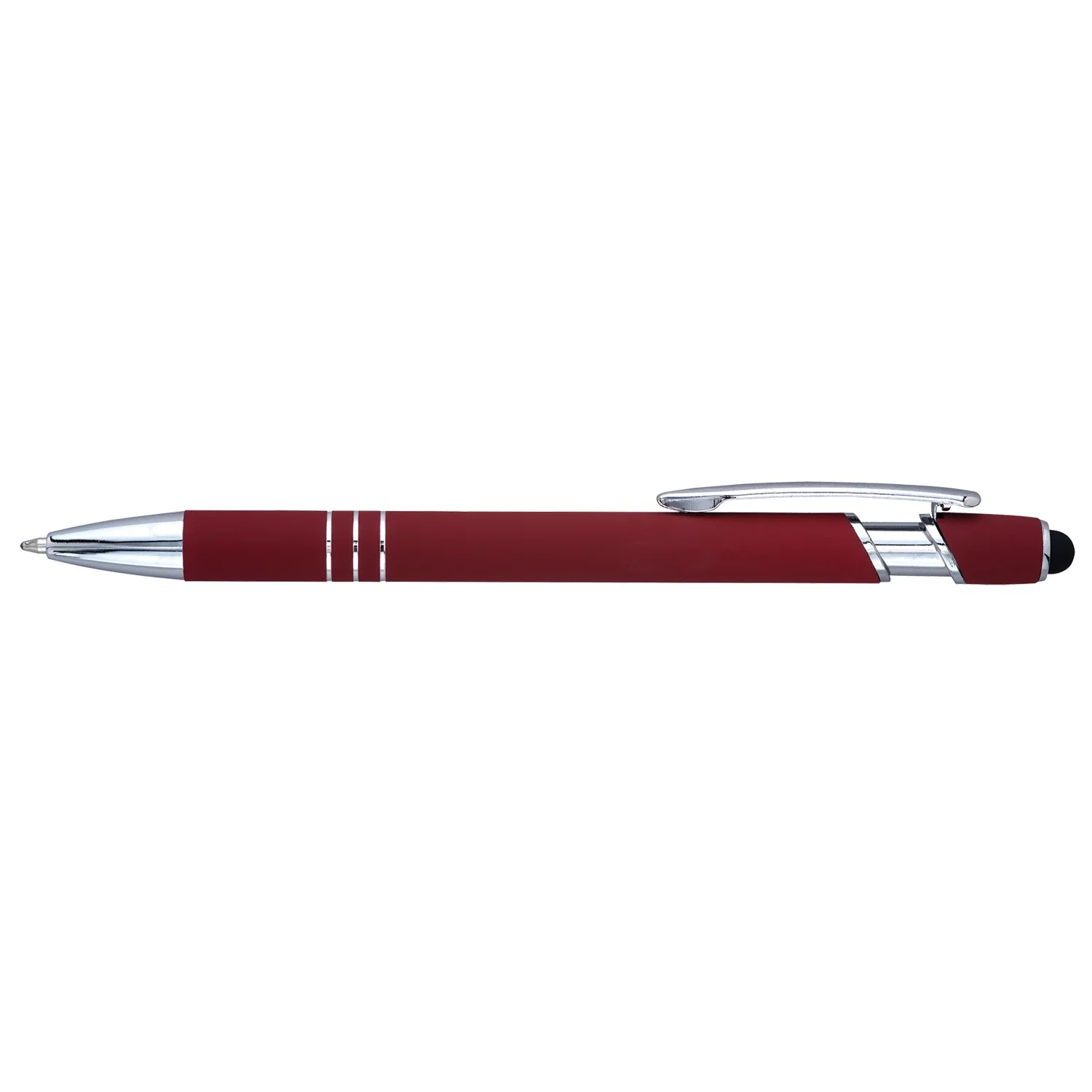Bosse Soft-Touch Stylus Pen. Aluminum stylus pen with touchscreen tip for corporate gifting, view 4