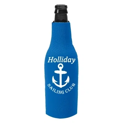 Royal blue cooler with a blank face for branding