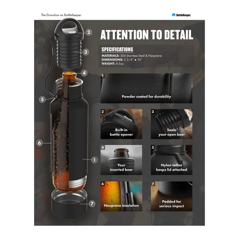 Custom Branded BottleKeeper Insulator - Standard 2.0 (12oz) — view 6