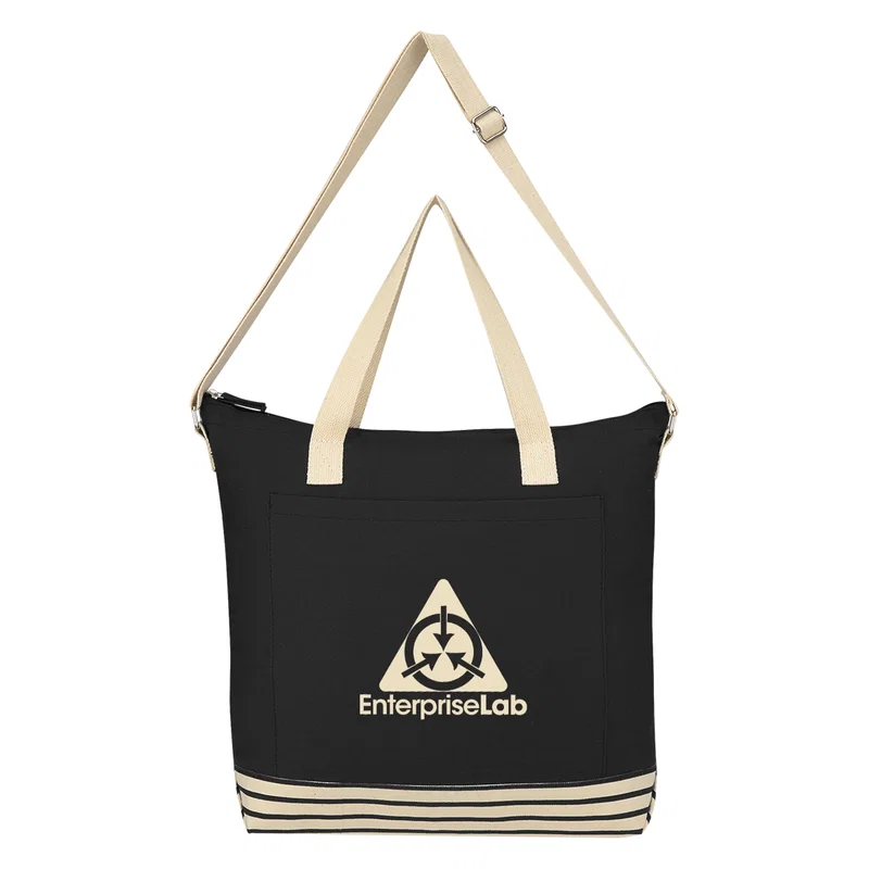 Custom Printed Bottom Line Cotton Tote Bag — view 2