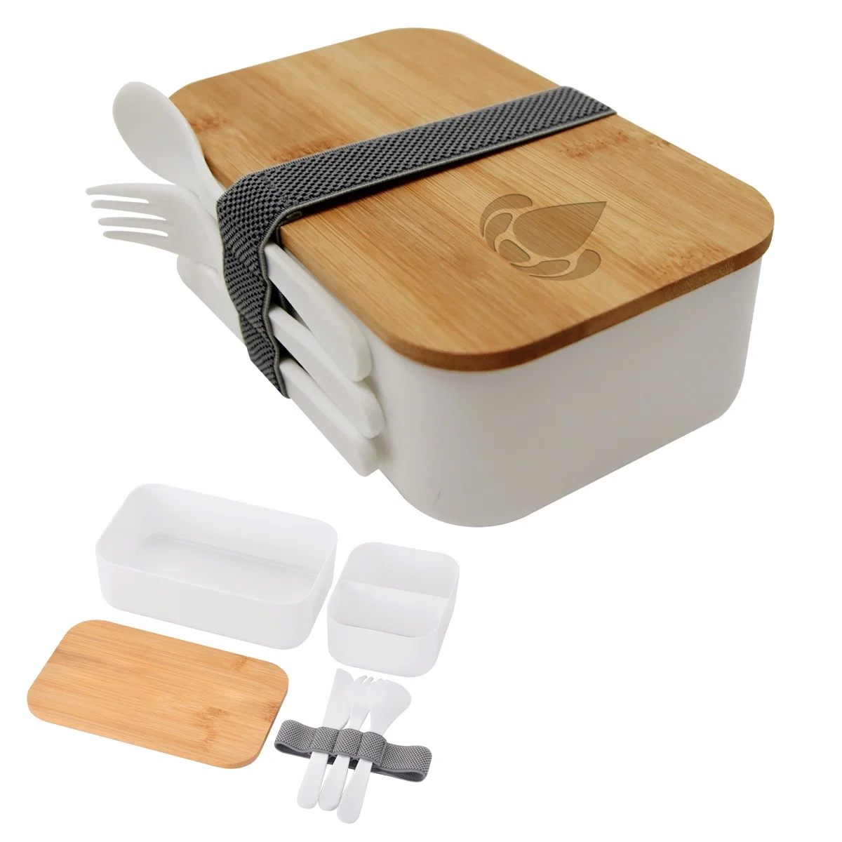 Lid removed to show the divided food compartments