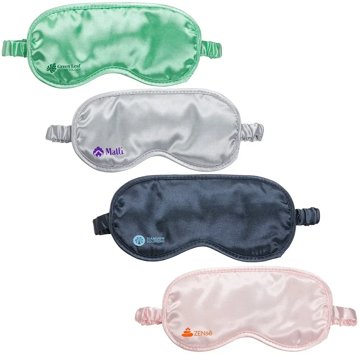 Bouquet Scented Satin Sleep Mask, custom branded satin sleep mask, front view