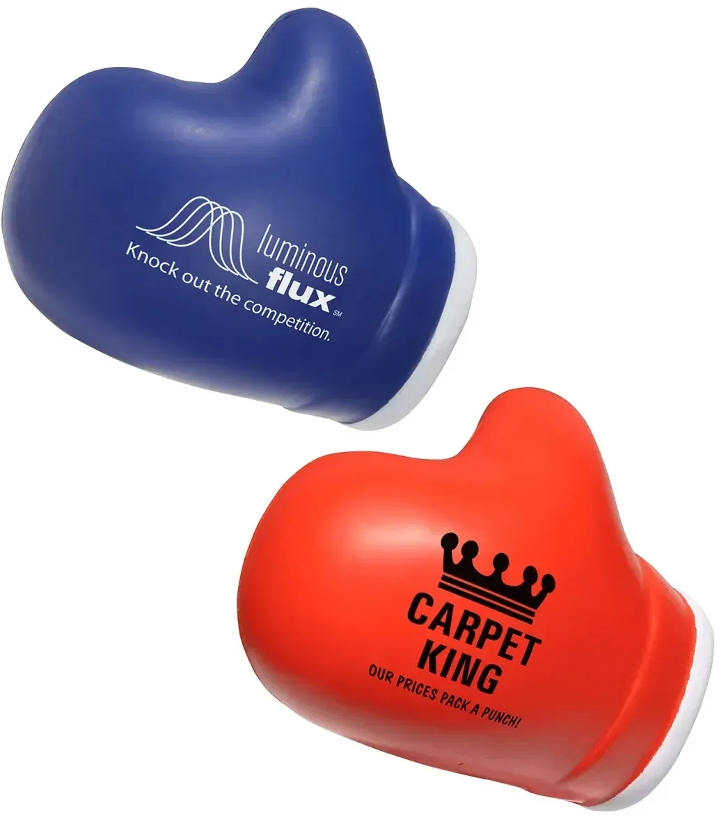Boxing Glove Stress Reliever, a custom logo boxing-glove promotional foam stress ball, front view
